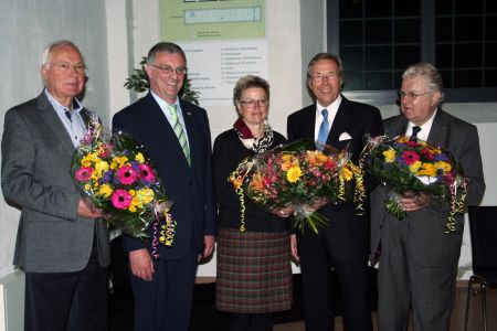 von links: Bernd Follmann, Bürgermeister Hülsenbeck, Anna Degenhardt, Dr. Franz-Josef Bohle, Walter Klose